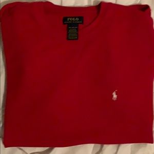 Polo long sleeve waffle with small white horse